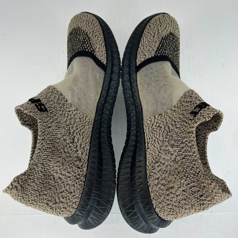 Sports Mens Brown Breathable Knit Low Top Casual Slip-On Size 42 Running Shoes